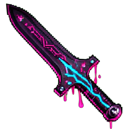 Blood Knight (Cyberpunk) - 256x256 pixel art sprite