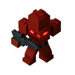 Blood Knight (Voxel) - 256x256 pixel art sprite
