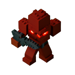Caballero de sangre (Voxel) — sprite pixel art 256×256