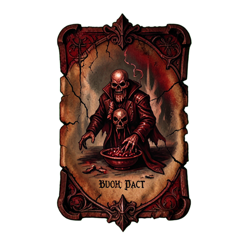 Pergaminho do pacto de sangue — sprite pixel art 512×512