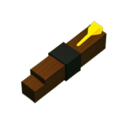 Blowgun (Voxel) - 256x256 pixel art sprite