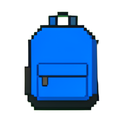 Mochila Azul — sprite pixel art 256×256