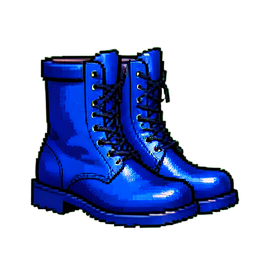 Blaue Stiefel — 256×256 Pixel-Art-Sprite