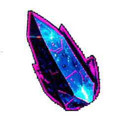 Blue Gem (Cyberpunk) - 256x256 pixel art sprite