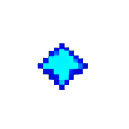 Blauer Edelstein (Niedrigauflösung) — 256×256 Pixel-Art-Sprite