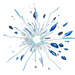 Gema azul (VFX) — sprite pixel art 256×256