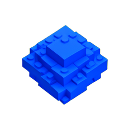 Blue Gem (Voxel) - 256x256 pixel art sprite