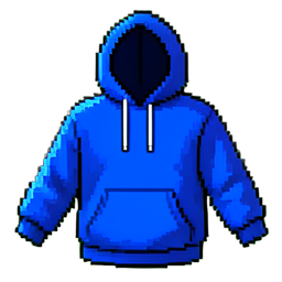 Sudadera azul — sprite pixel art 256×256