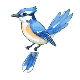 Blaueschwan — 256×256 Pixel-Art-Sprite