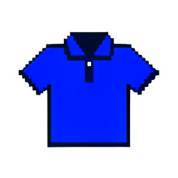 Blaues Polo — 256×256 Pixel-Art-Sprite