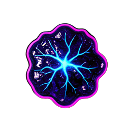 Blue Slime (Cyberpunk) - 256x256 pixel art sprite