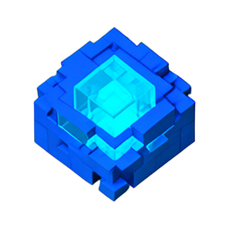 Blue Slime (Voxel) - 256x256 pixel art sprite