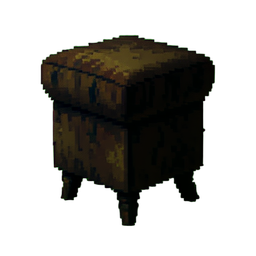 Bohemian Stool — 256×256 pixel art sprite