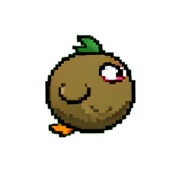 Lançador de pássaro bomba — sprite pixel art 256×256
