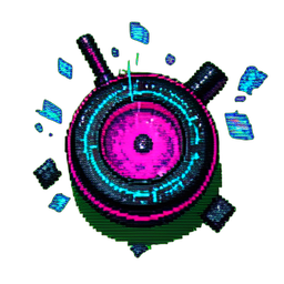 Bomb (Cyberpunk) - 256x256 pixel art sprite