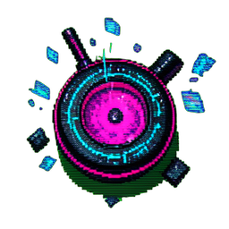 Bombe (Cyberpunk) — 256×256 Pixel-Art-Sprite