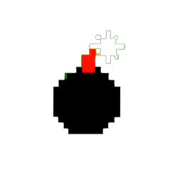 Bomba (Baixa Resolução) — sprite pixel art 256×256