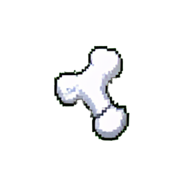 Knochen (16-Bit) — 256×256 Pixel-Art-Sprite