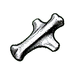 Bone (1-Bit) - 256x256 pixel art sprite