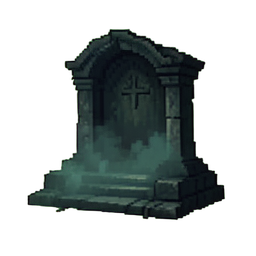 Knochenaltar — 256×256 Pixel-Art-Sprite