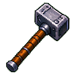 Knochenzerschlaghammer — 256×256 Pixel-Art-Sprite