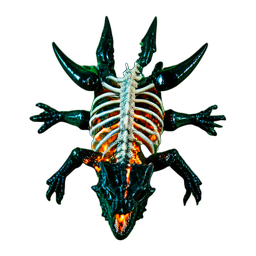 Bone Dragon (Cinematic) — 256×256 pixel art sprite
