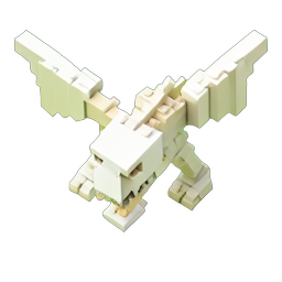 Bone Dragon (Voxel) — 256×256 pixel art sprite