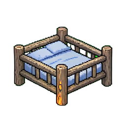 Cama de Marco de Hueso (Cinemático) — sprite pixel art 256×256