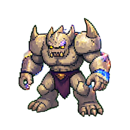 Knochengolem Begleiter — 256×256 Pixel-Art-Sprite