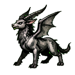 Bone Hippogriff — 256×256 pixel art sprite