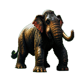 Bone Mammoth — 256×256 pixel art sprite
