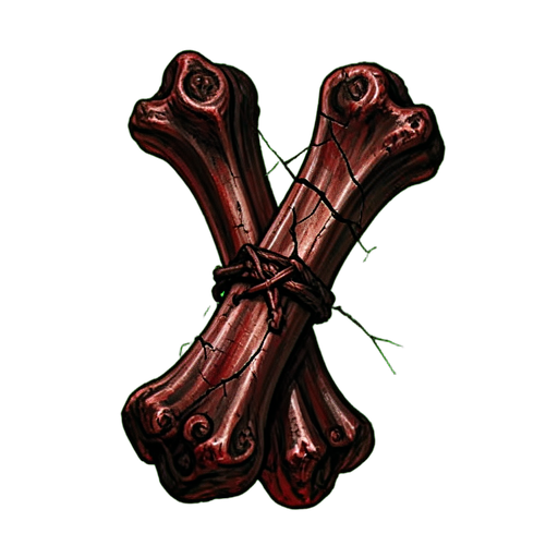 Knochenspiegel zerbrochen — 512×512 Pixel-Art-Sprite