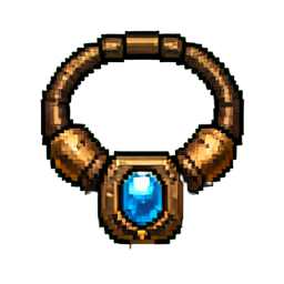 Collier d'os — sprite pixel art 256×256