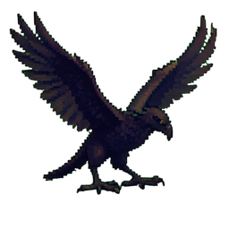 Bone Phoenix Bird — 256×256 pixel art sprite