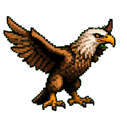 Aigle Roc Osseux — sprite pixel art 256×256