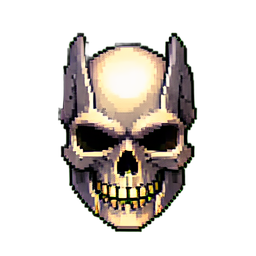 Bone Skull Helm — 256×256 pixel art sprite