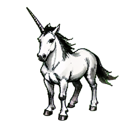 Os Unicórnio — sprite pixel art 256×256