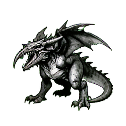 Bone Wyvern — 256×256 pixel art sprite