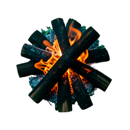 Feuer (Cinematisch) — 256×256 Pixel-Art-Sprite