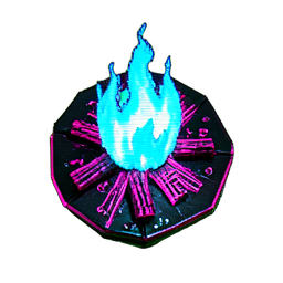 Fogata (Cyberpunk) — sprite pixel art 256×256