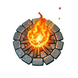 Bonfire (HD-2D) - 256x256 pixel art sprite