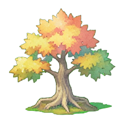 قرمز بونساي — رسم بكسل 256×256
