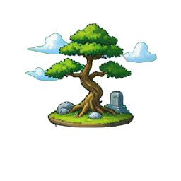 盆景天空树扭曲 — 256×256 像素游戏素材