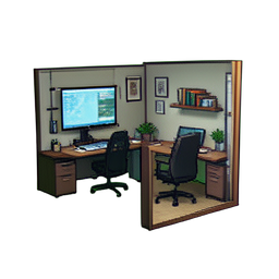 Paire de marque-pages — sprite pixel art 256×256