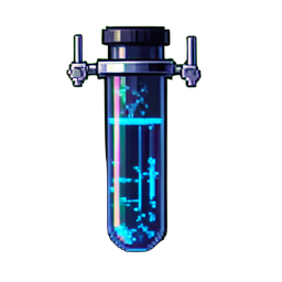 Borosilikatglasröhrchen — 256×256 Pixel-Art-Sprite