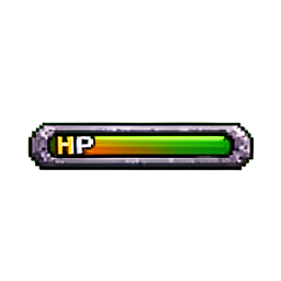Boss HP Bar - 256x256 pixel art sprite