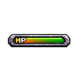 Barra de HP del jefe — sprite pixel art 256×256