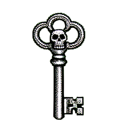 Boss-Schlüssel (1-Bit) — 256×256 Pixel-Art-Sprite