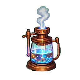 Prensa de tapones (Cinemático) — sprite pixel art 256×256