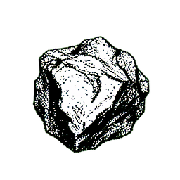 Boulder (1-Bit) - 256x256 pixel art sprite